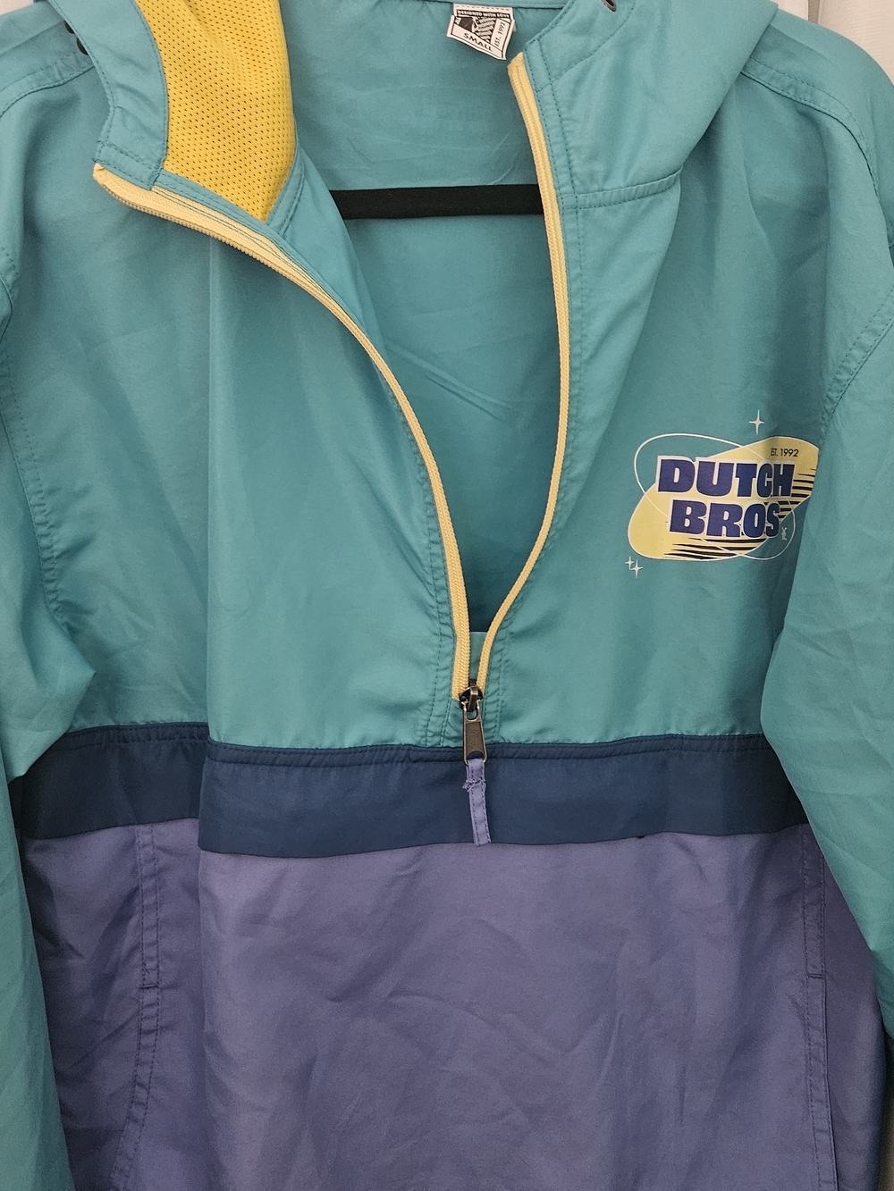 Dutch Bros Teal & Purple Windbreaker Jacket - Picture 10 of 14
